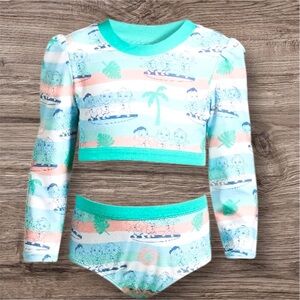 NEW! Toddler girls 2 piece swimsuit, Cocomelon TV show swim set, 2T baby girls